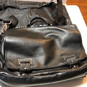 Banana Republic leather messenger bag